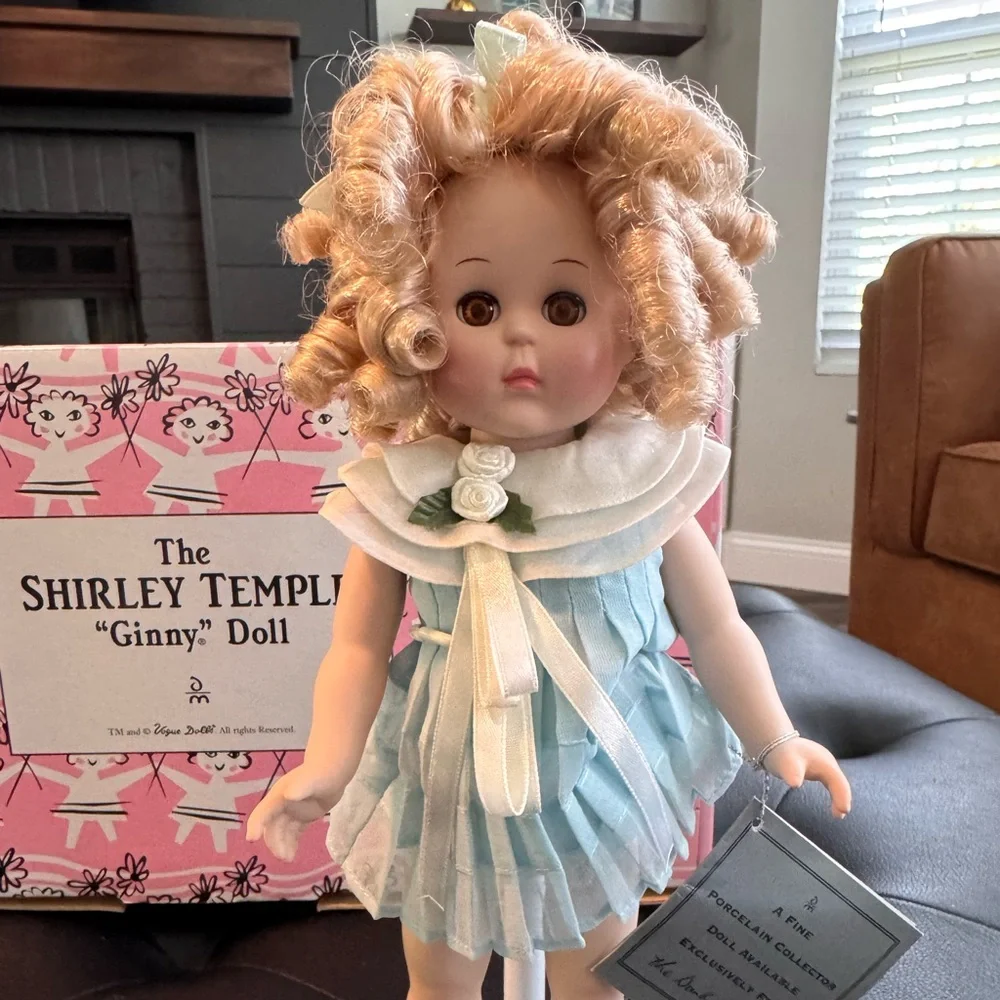 Shirley Temple Ginny Doll in Blue Dress - Picture 2 of 3
